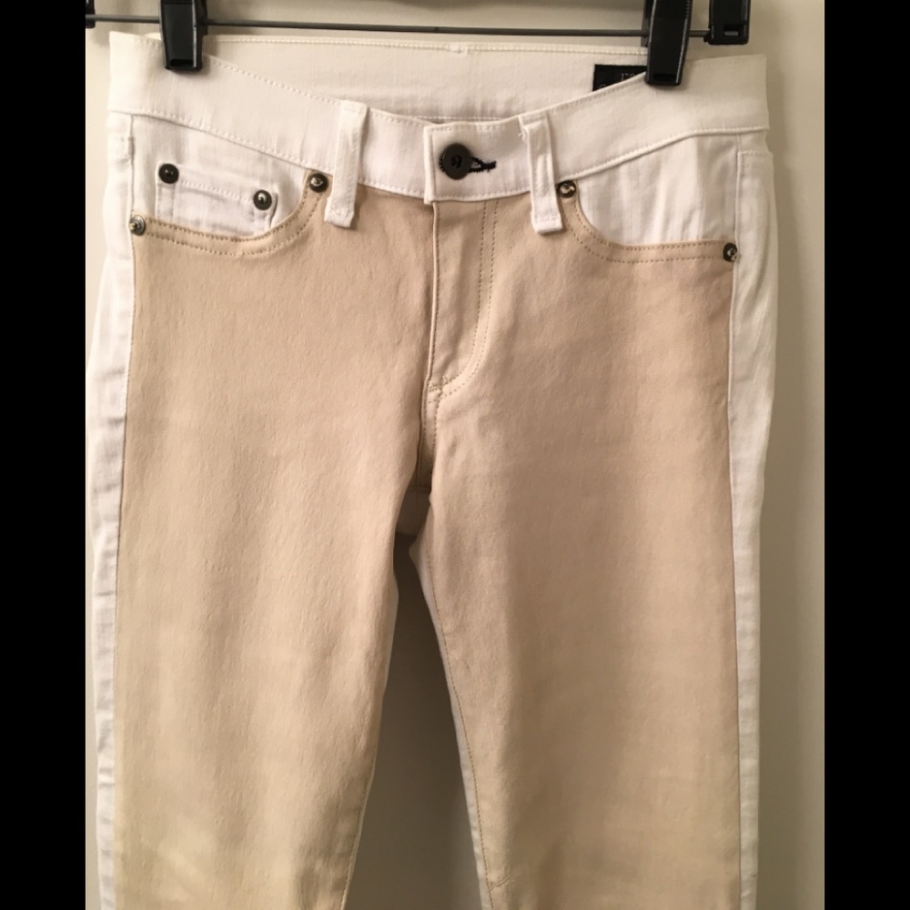 Rag & Bone Lambskin Leather Front Jeans - Picture 4 of 8
